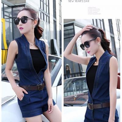 JUMSUIT JEAN ĐÙI SÁT NÁCH KÈM ÁO THUN - NJ982